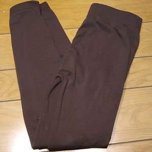 Brown Fleece Leggings